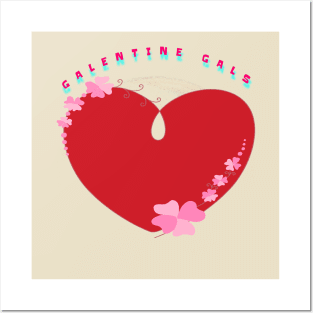 Galentines day heart Posters and Art